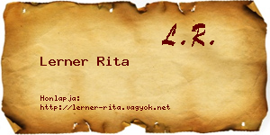 Lerner Rita névjegykártya